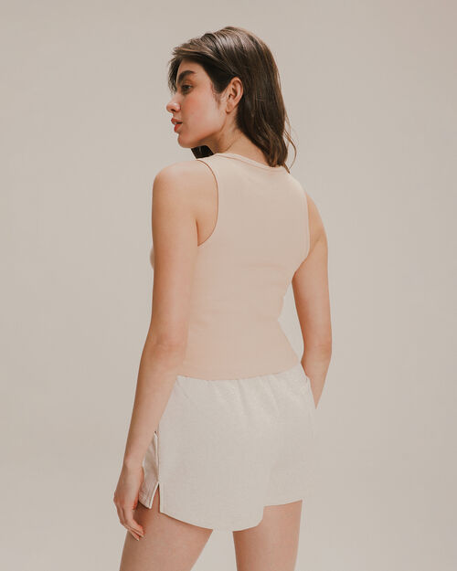 Tank Top Rib Rosa